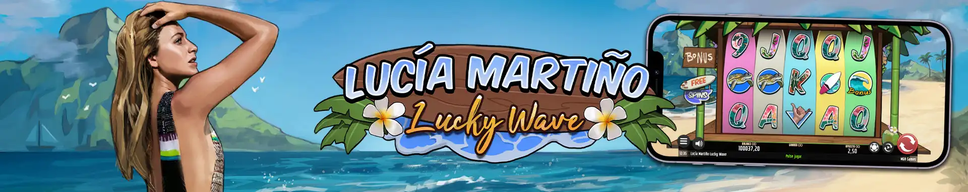 Tragaperras Online Lucía Martiño Lucky Wave